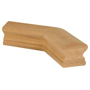 Stair Parts 511 Unfinished White Oak 135° Quarter-Turn Handrail Fitting