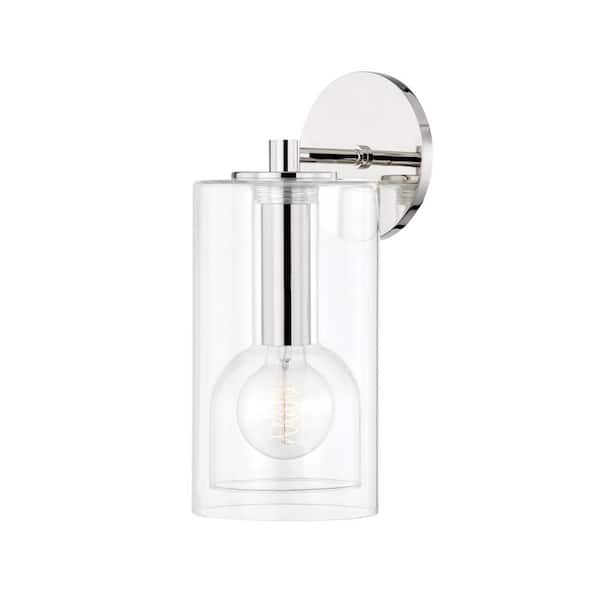 MITZI HUDSON VALLEY LIGHTING Belinda 5.5 in. Polished Nickel Wall Sconce