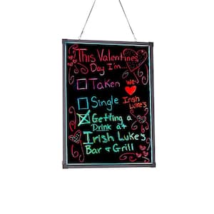 32 in. x 40 in. LED Illuminated Hanging Message Writing Board