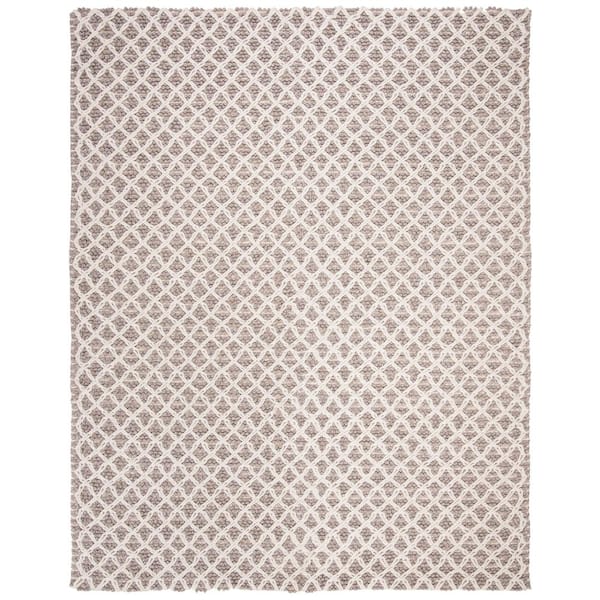 SAFAVIEH Natura Ivory/Beige 8 ft. x 10 ft. Distressed Multi-Diamonds Area Rug