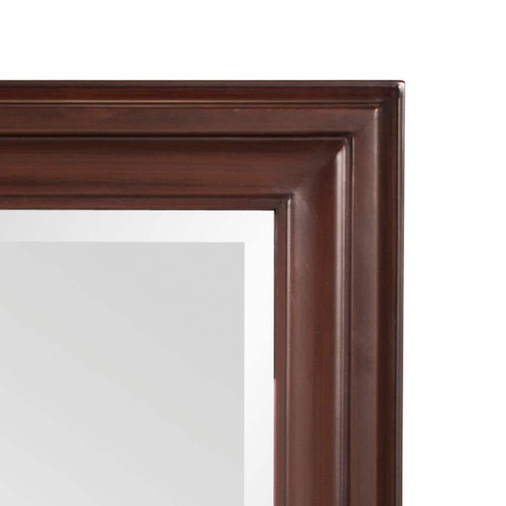 George Chocolate Brown Wood Framed Full Length Mirror