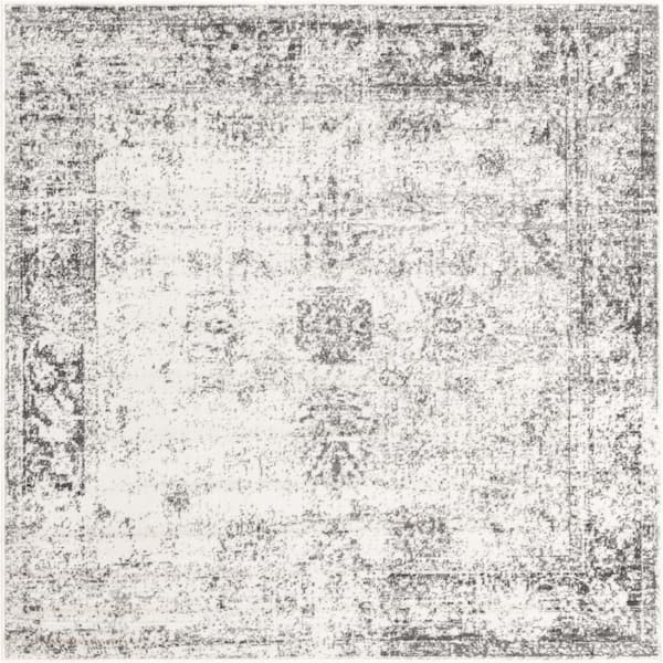 Sofia Casino Gray 3 ft. 3 in. x 3 ft. 3 in. Area Rug