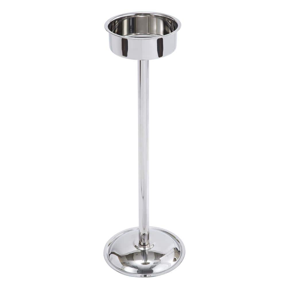 Winco 1-Bottle Stainless Steel Pipe Style Wine Bucket Stand