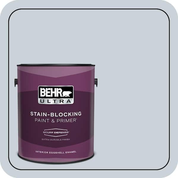 BEHR ULTRA 1 gal. #N480-1 Light Drizzle Extra Durable Eggshell Enamel Interior Paint & Primer