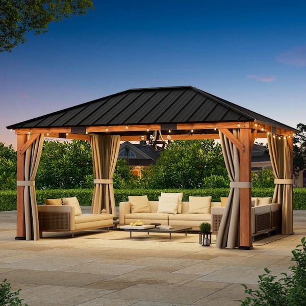 COVERED OUTDOOR OUTDOOR LIVING SPACES Ultra Series Wood Gazebo 12