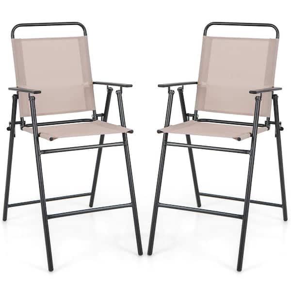 Costway Folding Metal Outdoor Bar Stool (2-Pack) A1Q211356BE Costway Folding Metal Outdoor Bar Stool (2-Pack) A1Q211356BE