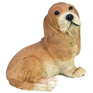 7.5 in. H Brown Basset Puppy Dog Statue