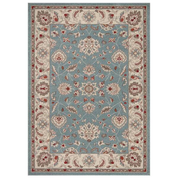 Concord Global Trading Chester Oushak Blue 3 ft. x 5 ft. Area Rug