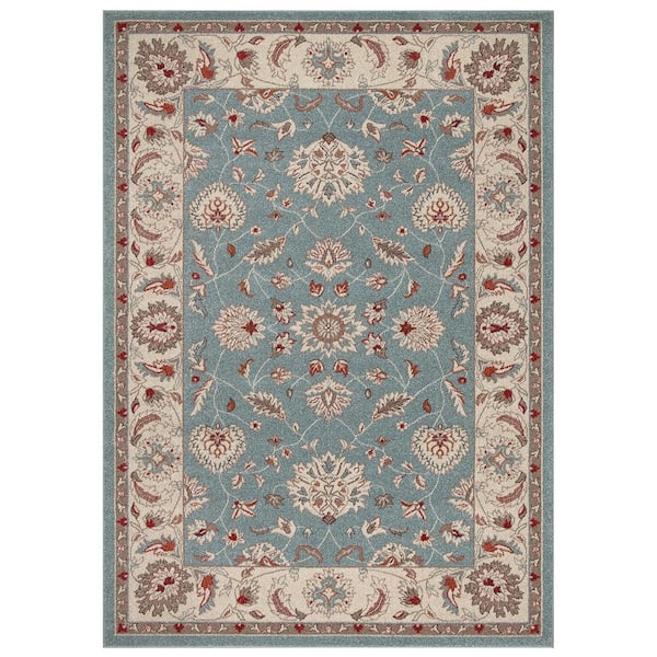 Concord Global Trading Chester Oushak Blue 8 ft. x 11 ft. Area Rug