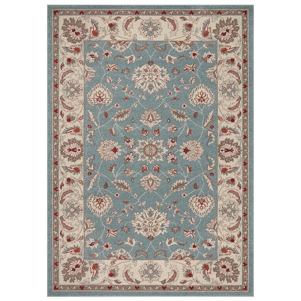 Concord Global Trading Chester Oushak Blue 5 ft. x 7 ft. Area Rug
