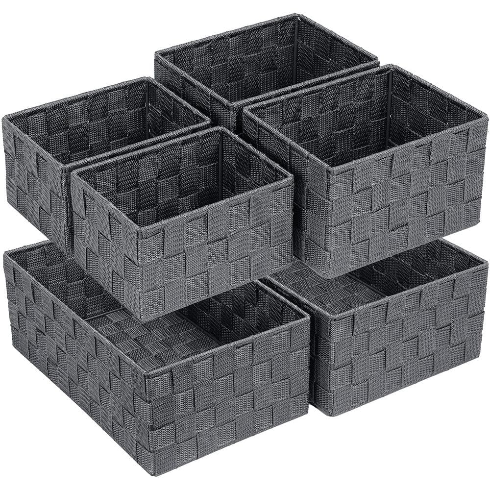 Dark Grey Large&Small Storage Cube Woven Storage Basket Set of 6 price history on PriceWatchPro