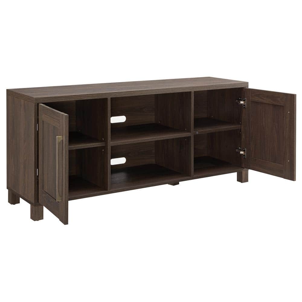 Alder Brown Modern MDF TV Stand with Cabinets