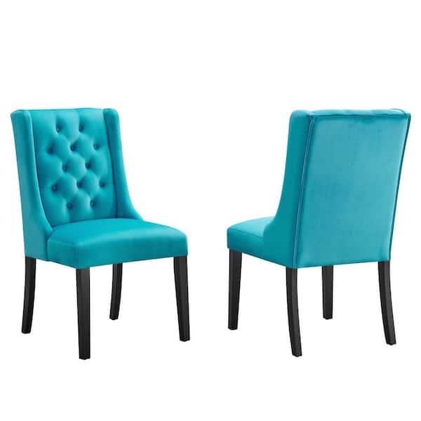 Baronet Blue Performance Velvet Dining Side Chairs (Set of 2)