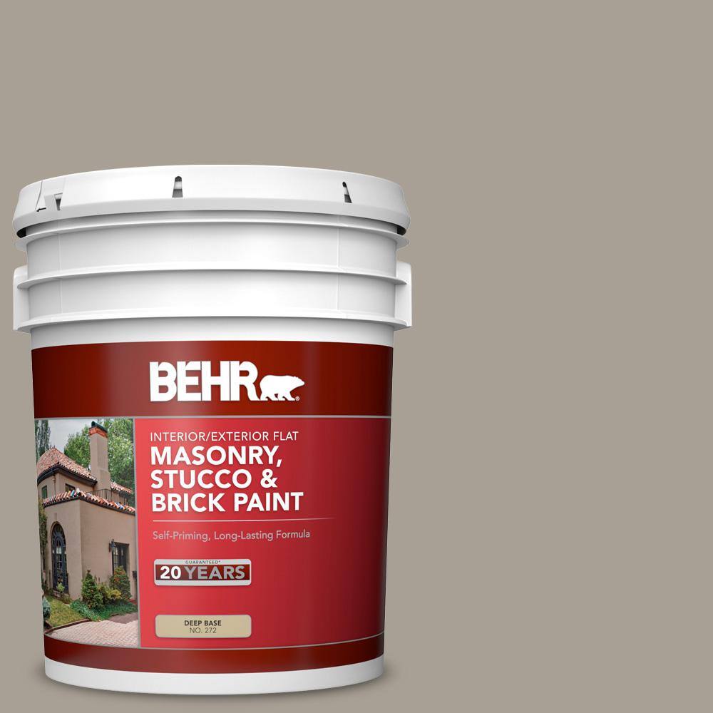 5 gal. #PPU24-09 True Taupewood Flat Masonry, Stucco and Brick Interior/Ext