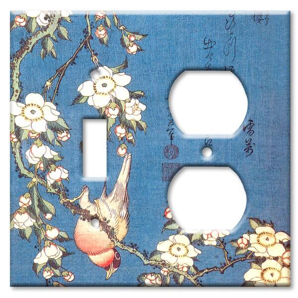 Art Plates Blue 2-Gang 1-Toggle/1-Duplex Wall Plate