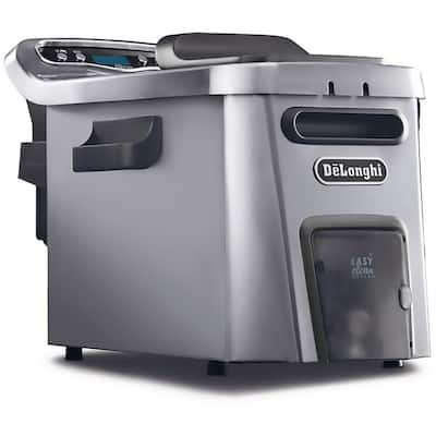 Salton 1 qt. Stainless Steel Compact Easy Clean Deep Fryer with Adjustable Temperature  Control DF1539 - The Home Depot