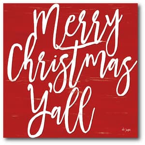 Merry Christmas Y'All Gallery-Wrapped Canvas Wall Art 16 in. x 16 in.
