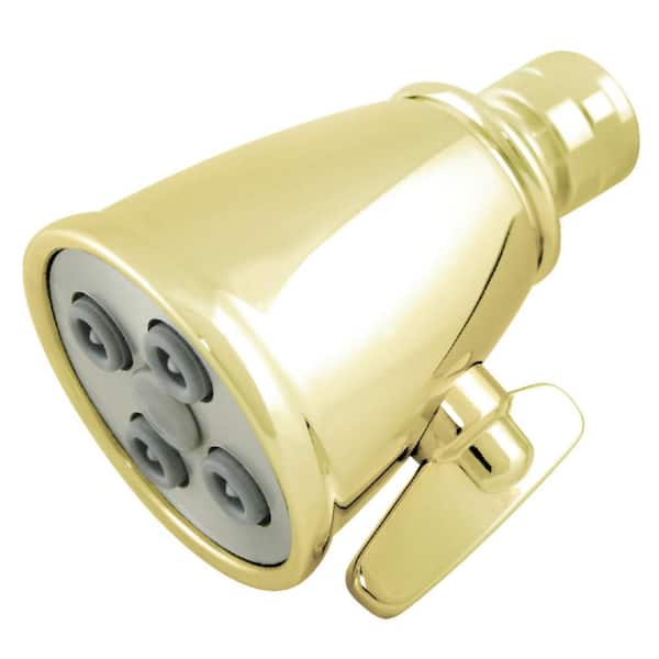 Kingston Brass 3-Spray 2.3 in. Single Wall Mount Fixed Shower Head in Polished Brass