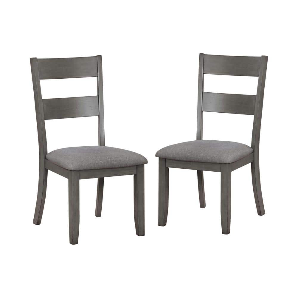 Furniture of America Timona Gray Wood Padded Side Chair (Set of 2) IDF3162SC The Home Depot