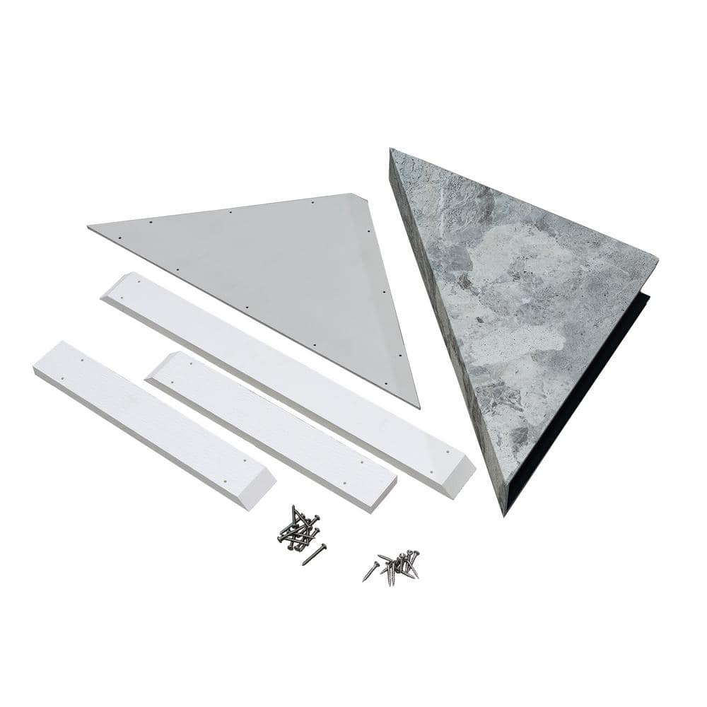 Silver Lake Gray Waterproof PVC Corner Shower Bench