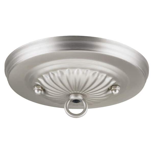 Reviews For Commercial Electric 5 In Brushed Pewter Traditional Canopy Kit Ceiling Light Fixtures Pg 2 The Home Depot - Ceiling Light Fixture Parts Home Depot
