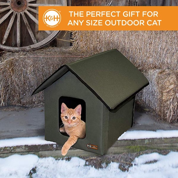 K&h outdoor heated kitty house hotsell