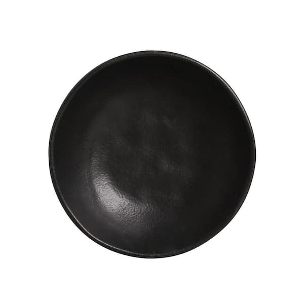 18.1 fl. oz. Matte Black Stoneware Organic Bowl (Set of 6)