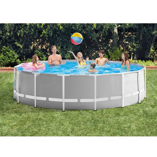 Intex 20 ft. W x 48 in. H x 48 in. D Round Ultra XTR Frame Pool with Pump, Ladder and Chemical Cleaning Kit