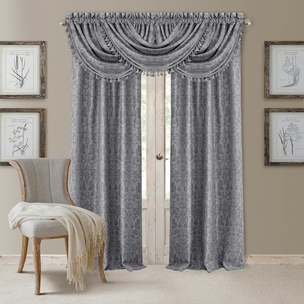 Antonia Blackout Window Curtain, Silver - 52"W x 84"L