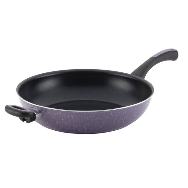 Paula Deen Riverbend 12.5 in. Aluminum Nonstick Stovetop Skillets in Lavender Speckle