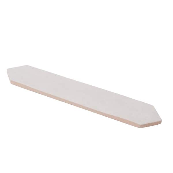 Apollo Tile Festa White 1.7 in. x 9.6 in. Matte Ceramic Picket Wall and Floor Tile Sample (0.11 Sq. ft./case) (1-pack)