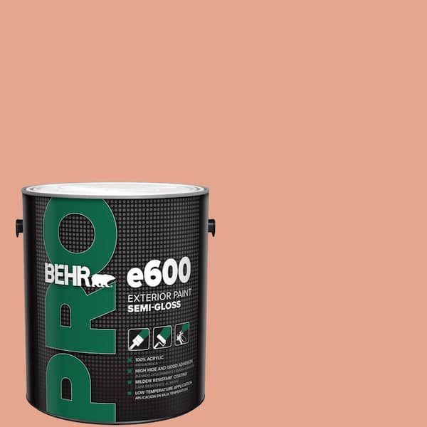 BEHR PRO 1 gal. #M180-4 Priceless Coral Semi-Gloss Exterior Paint