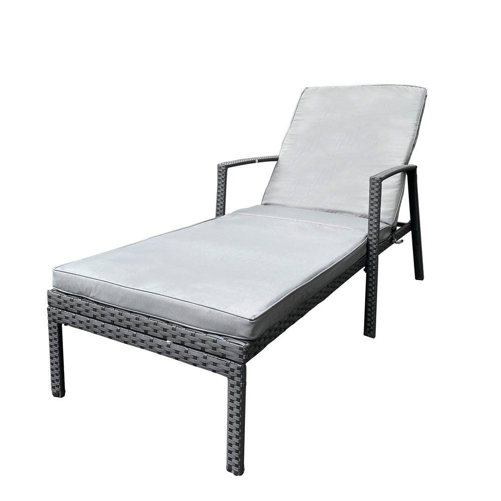 Outdoor Patio Lounge Chairs Rattan Wicker Patio Chaise Lounges Chair Gray price history on PriceWatchPro