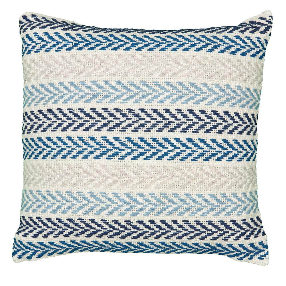 Adina Altair Blue and Multicolored Geometric Hypoallergenic Polyester 18 in