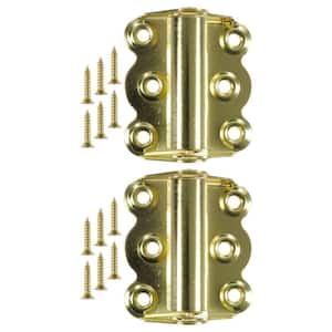 2-3/4 in. Brass Plated Self-Closing Hinge (1-Pair)