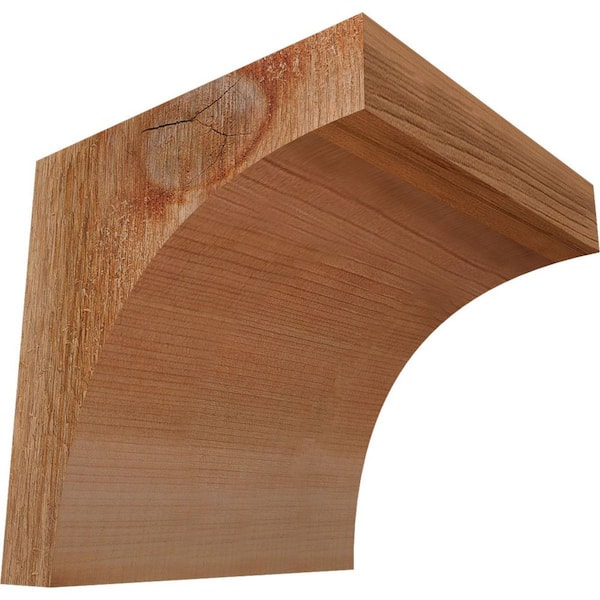 6 in. x 6 in. x 6 in. Western Red Cedar Huntington Rough Sawn Corbel