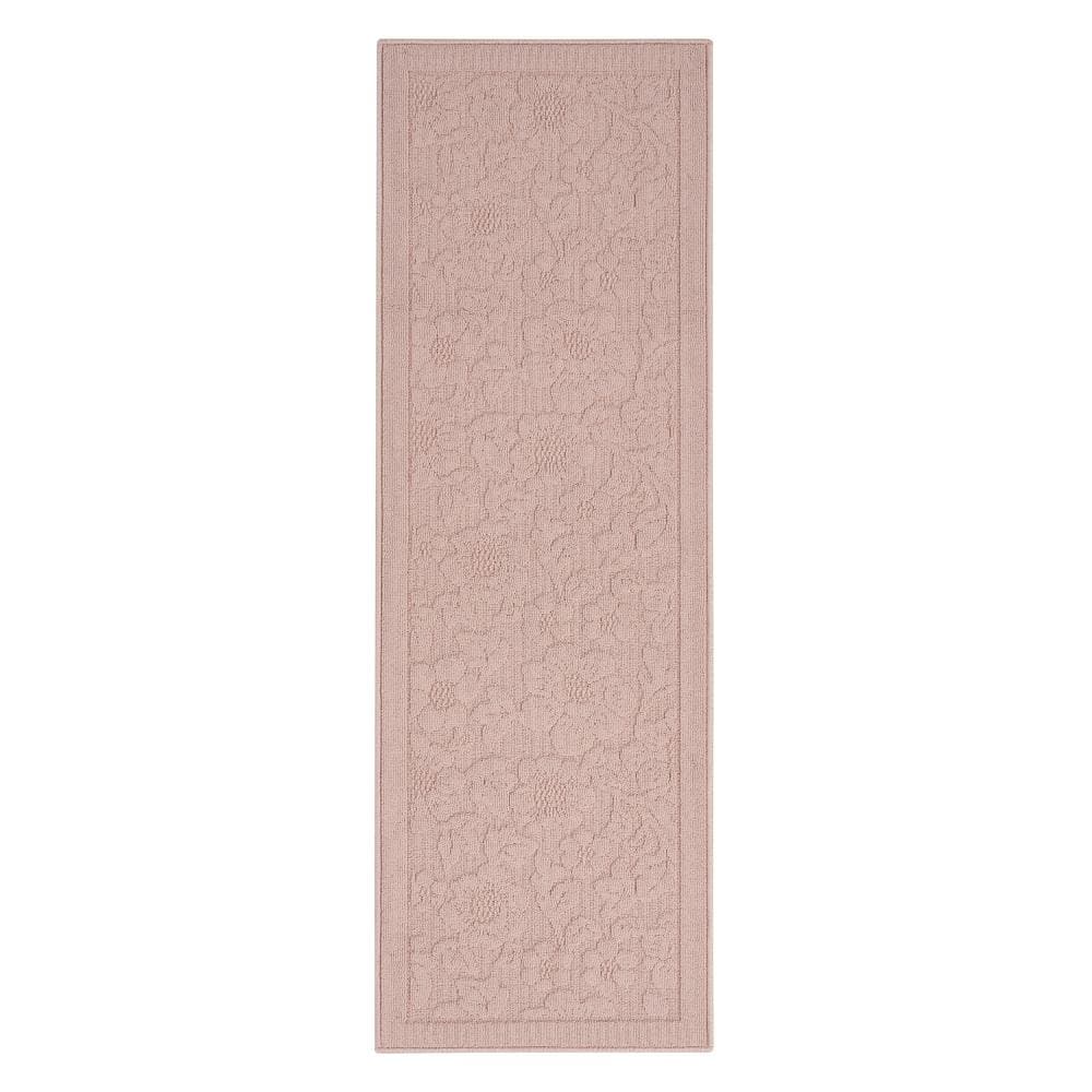 Rosemoor Pink 2 ft. X 6 ft. Floral Machine Washable Runner Rug price history on PriceWatchPro