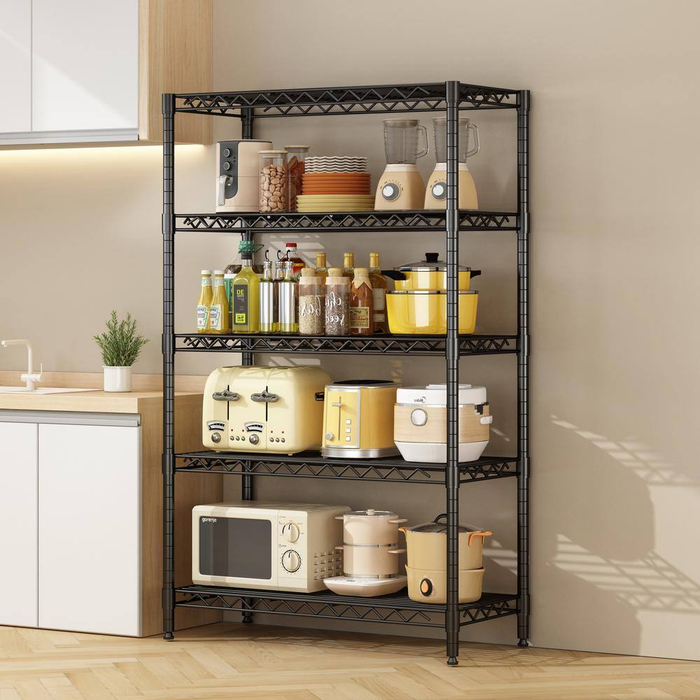 Tileon Kitchen Pantry, Wire Shelving Metal Storage Rack Adjustable