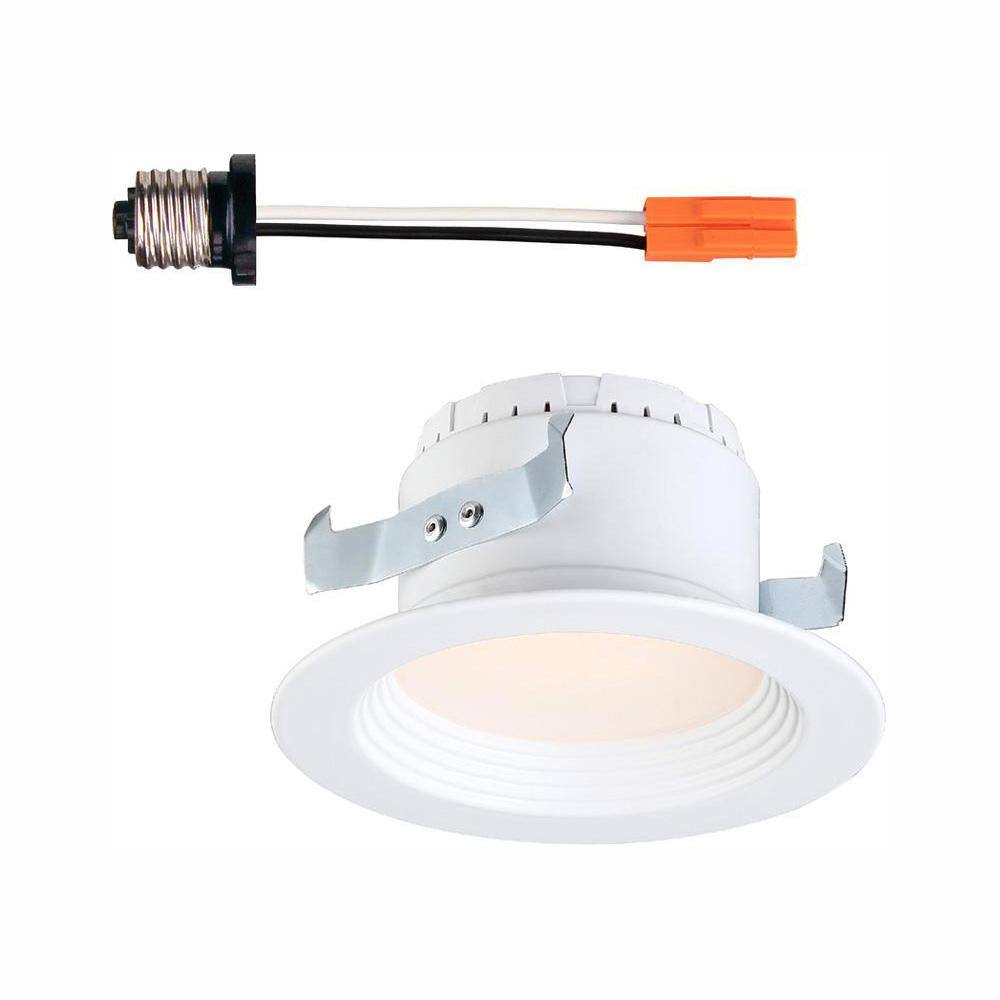 4 in. 3500K Cool White Integrated LED Recessed CEC-T20 Baffle Trim in White price history on PriceWatchPro