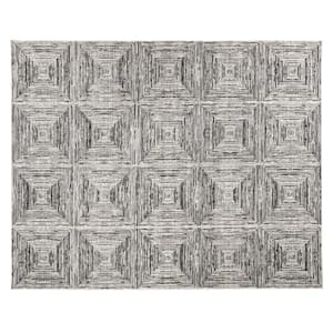 Catalina Charcoal 5 ft.3 in. X 7 ft. 3 in. Geometric Polypropylene/Polyester Area Rug