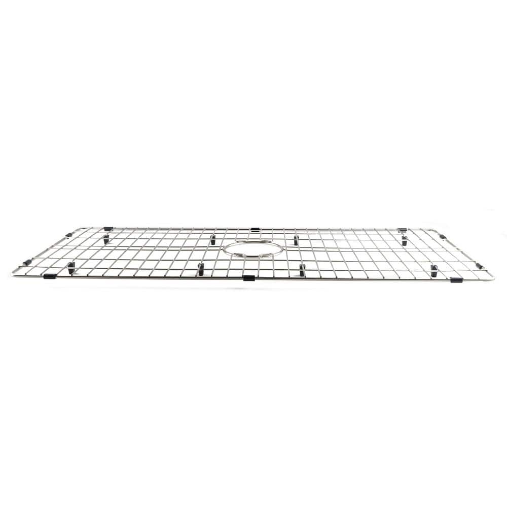 Brushed Stainless Steel Kitchen Sink Grid with Plastic Feet