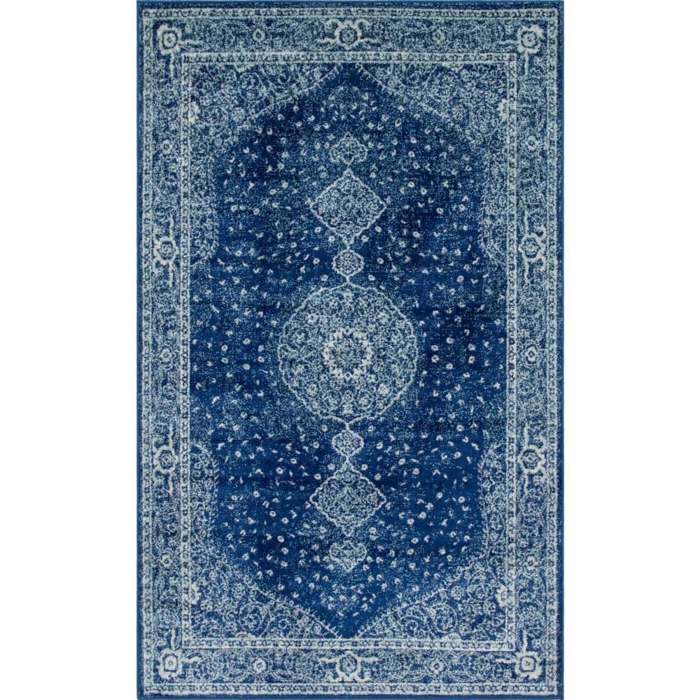 Bromley Midnight Navy Blue 3 ft. x 5 ft. Area Rug price history on PriceWatchPro