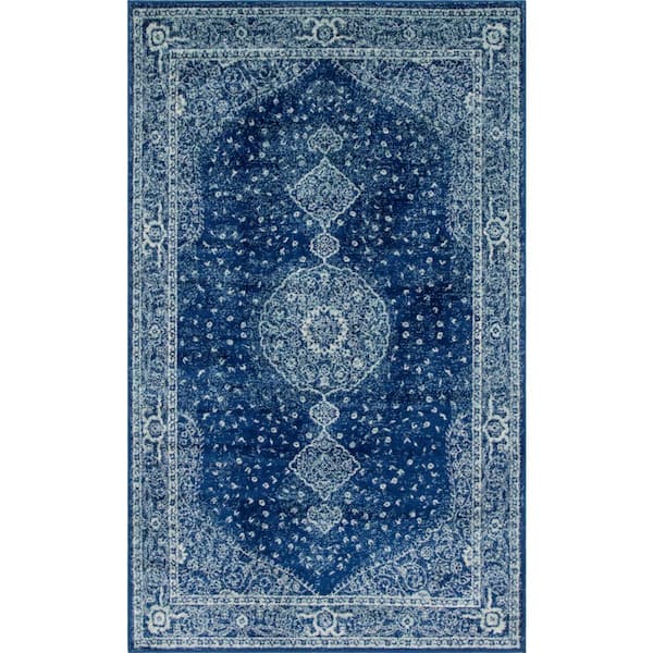 Bromley Midnight Navy Blue 3 ft. x 5 ft. Area Rug