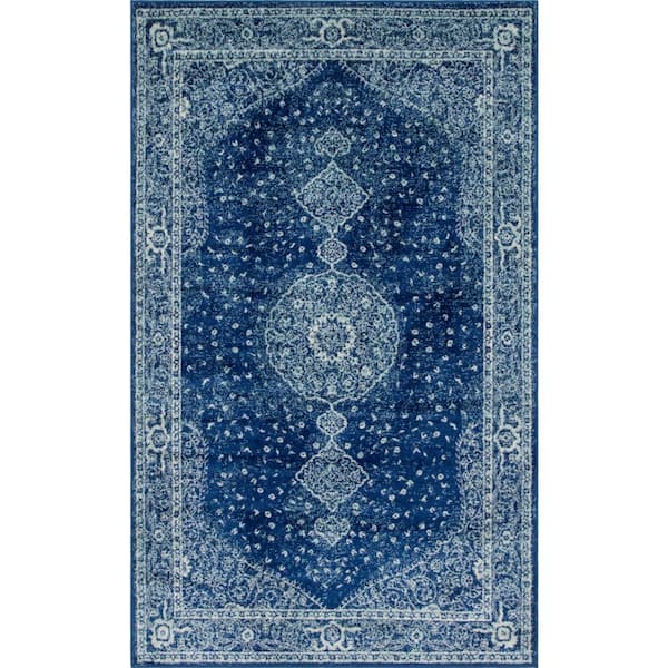 Unique Loom Bromley Midnight Navy Blue 2 ft. x 3 ft. Area Rug