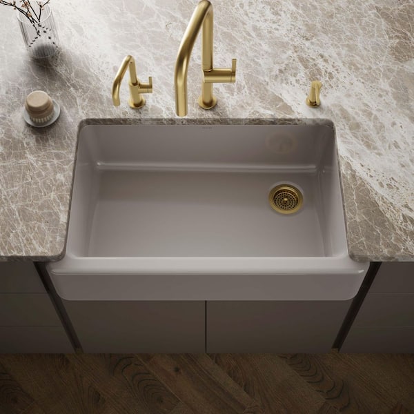 Whitehaven 35.75 in. Undermount Cast Iron Single-Bowl Farmhouse Kitchen Sink