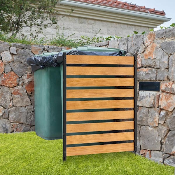 BOZTIY Air Conditioner Fence 1-Panel Equipment Fence 38 in. W x 60 in. H Privacy Fence w/ Metal Stakes Suitable for Lawn Chair
