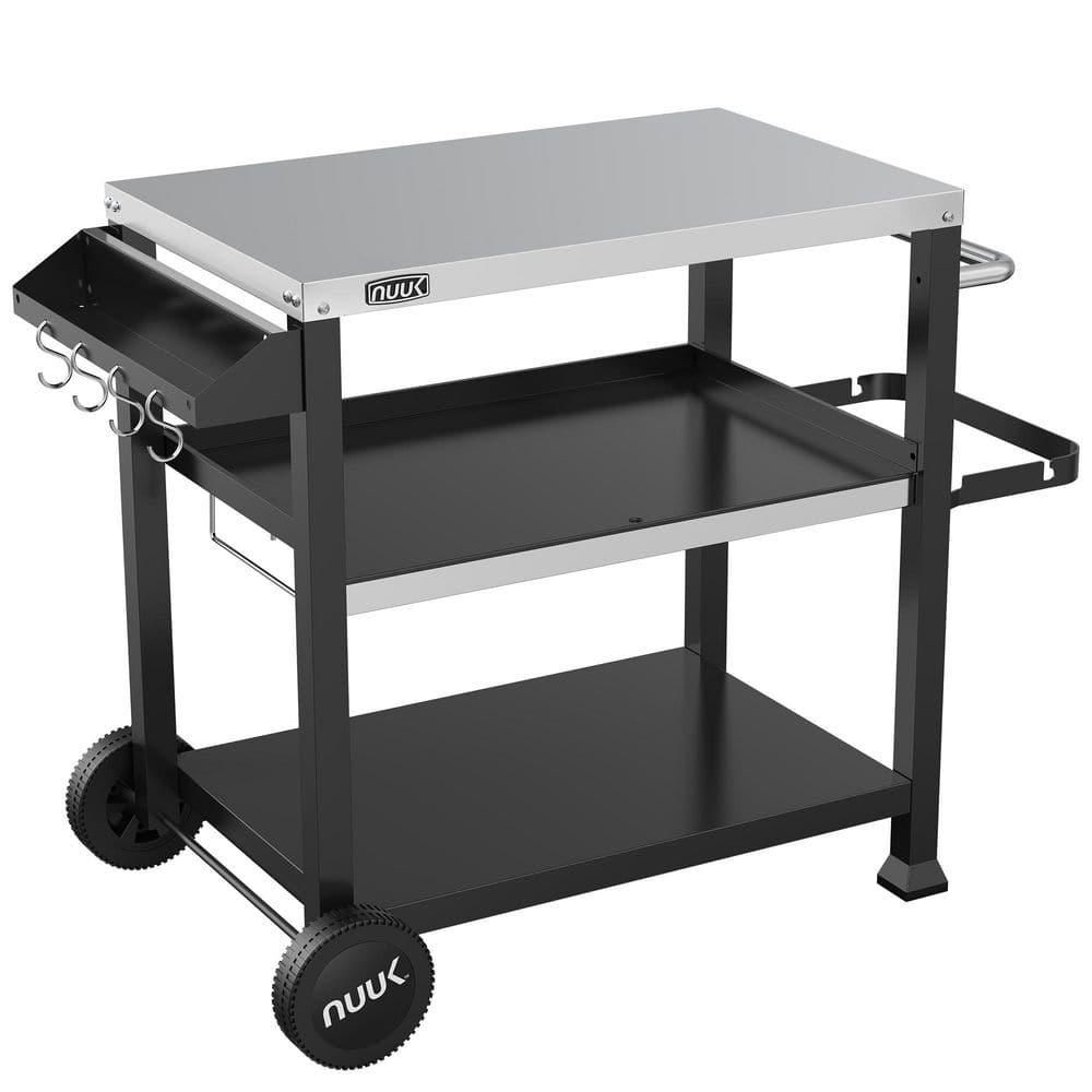 NUUK 32 in. Pizza Oven Grill Cart, Stainless Steel Prep Table with