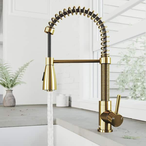 VIGO Brant Single Handle Pull-Down Sprayer Kitchen Faucet in Matte
