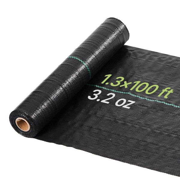 Weed Barrier Fabric Heavy Duty, 1.3 x 100 ft. 3.2 oz. Landscape Fabric, Woven Weed Blocker Fabrics, Garden Weeds Barrier