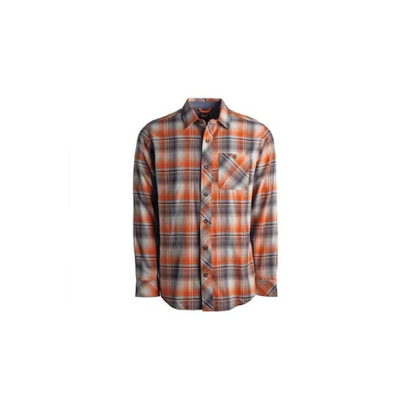 Timberland PRO Woodfort Men's M Autumn Portland Plaid Mid-Weight Flannel Button Down Work Shirt